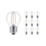 Mehrfachpackung 10x Philips Corepro LED Glühbirne E27 Birne Klar 7W 806lm - 827 Extra Warmweiß | Ersatz für 60W