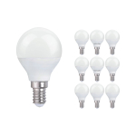 Mehrfachpackung 10x Lustre LED E14 Kugel Matt 4.5W 470lm - 827 Extra Warmweiß | Ersatz für 40W