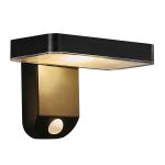 Nordlux Solar Applique Murale Rica Carré Noir 4.5W 450lm - 830  | Détecteur de Mouvement et de Lumière