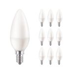 Lot 10x Philips Corepro LED Bougie E14 Dépolie 7W 806lm - 822-827 Dim To Warm | Remplacement 60W