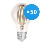 Lot 50x WiZ Smart LED E27 Poire Filament Smoke 6.5W 400lm - 820-850 Accordable Blanc | Dimmable - Remplacement 35W