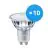 Lot 10x Philips MASTER Value LED Spot GU10 PAR16 4.9W 380lm 60D - 940 Blanc Froid | Meilleur rendu des couleurs - Dimmable - Équivalent 50W