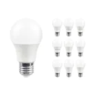 Lot 10x LED E27 Poire Dépolie 4.9W 480lm - 827 | Remplacement 40W