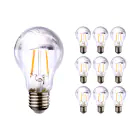 Lot 10x LED E27 Poire Filament Claire 7W 680lm - 827 | Remplacement 60W